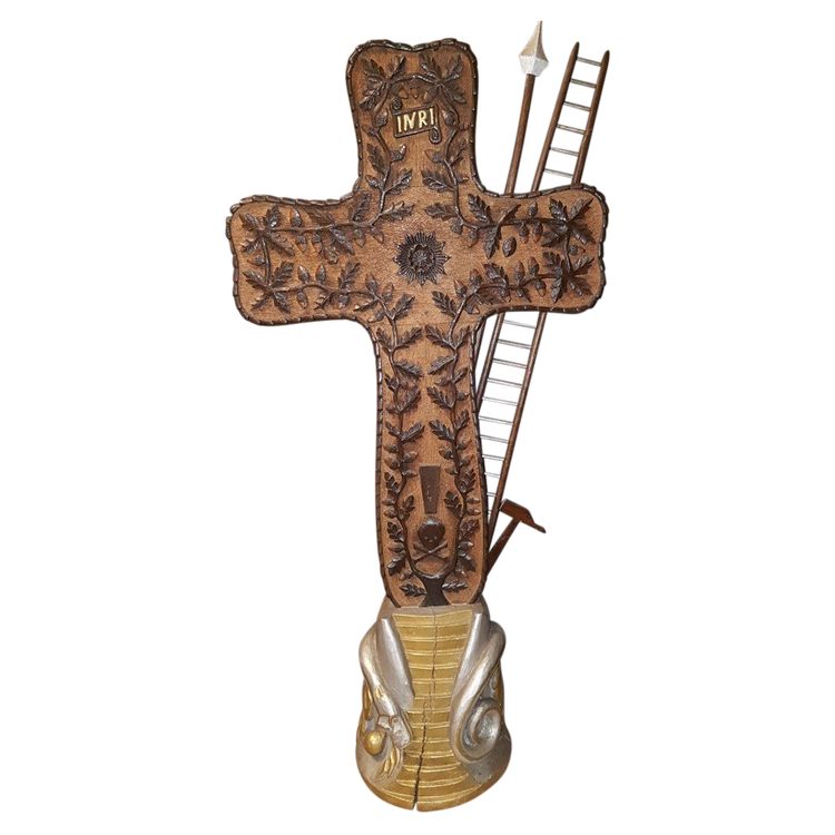 Large Carved Black Forest Cross