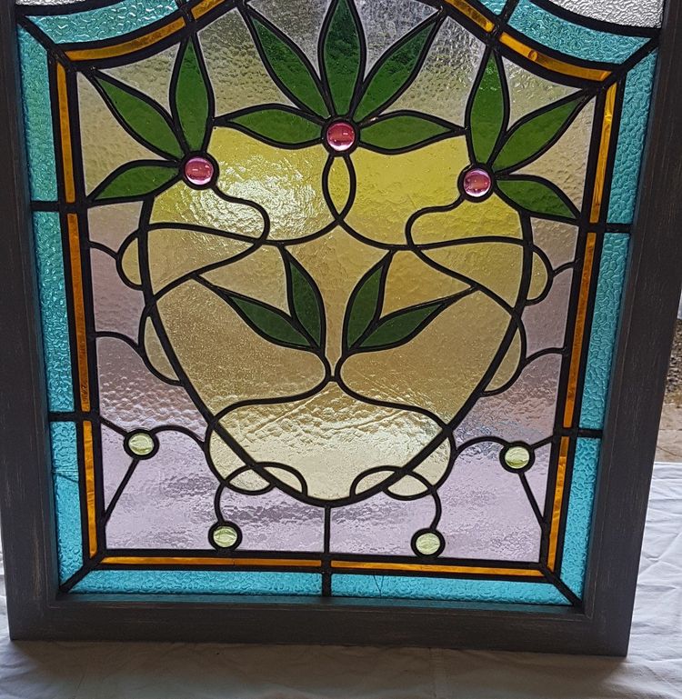 Art Nouveau stained glass window