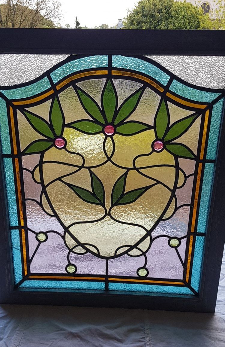 Art Nouveau stained glass window