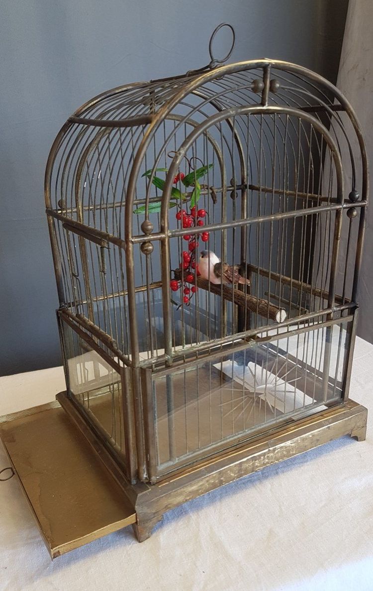 Cage à Oiseaux  - époque Napoléon III  En Laiton