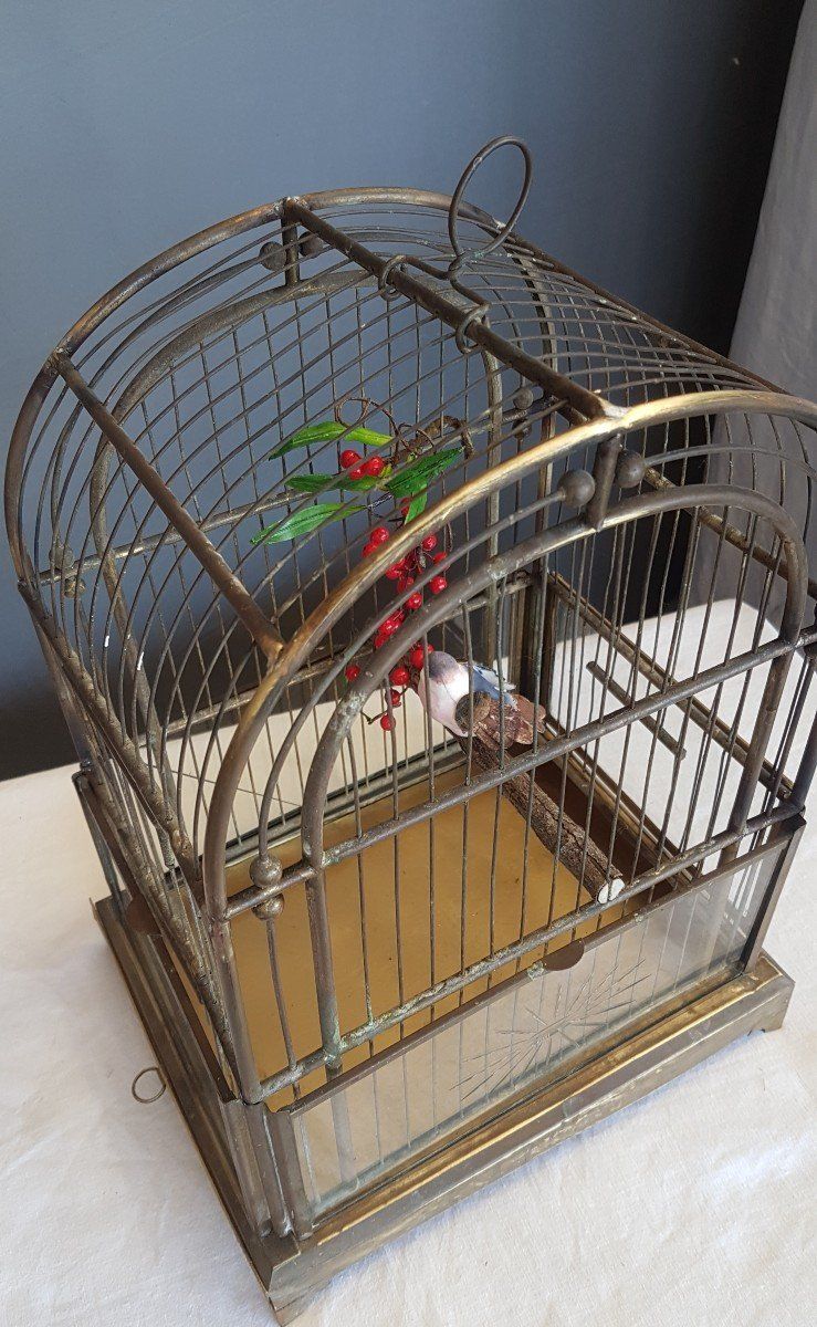 Cage à Oiseaux  - époque Napoléon III  En Laiton