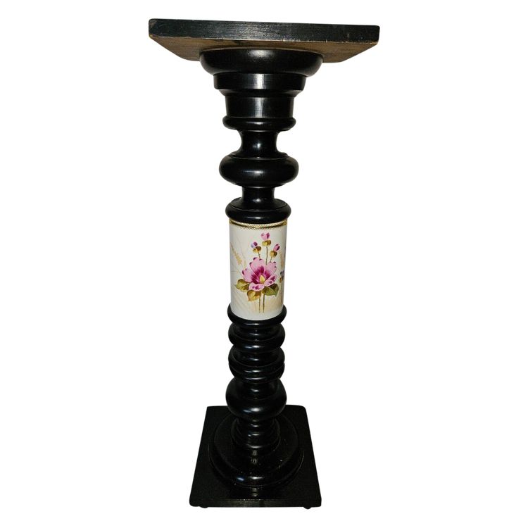 Napoleon III Column Stand - 19th century - In Wood and Ceramic.