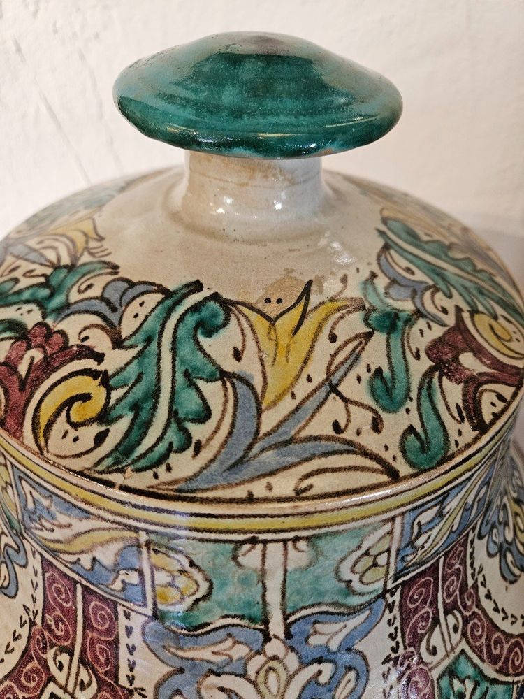 Moroccan Covered Pot - Jobbana - Fez - Late 19th century