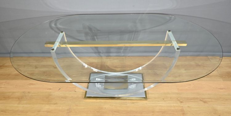 C. Hollis Jones Glass Table for Belgo Chrom – 1970