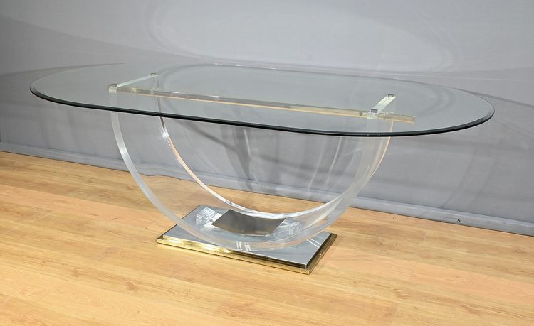 C. Hollis Jones Glass Table for Belgo Chrom – 1970