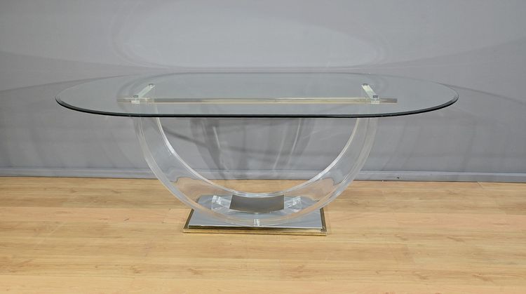 C. Hollis Jones Glass Table for Belgo Chrom – 1970