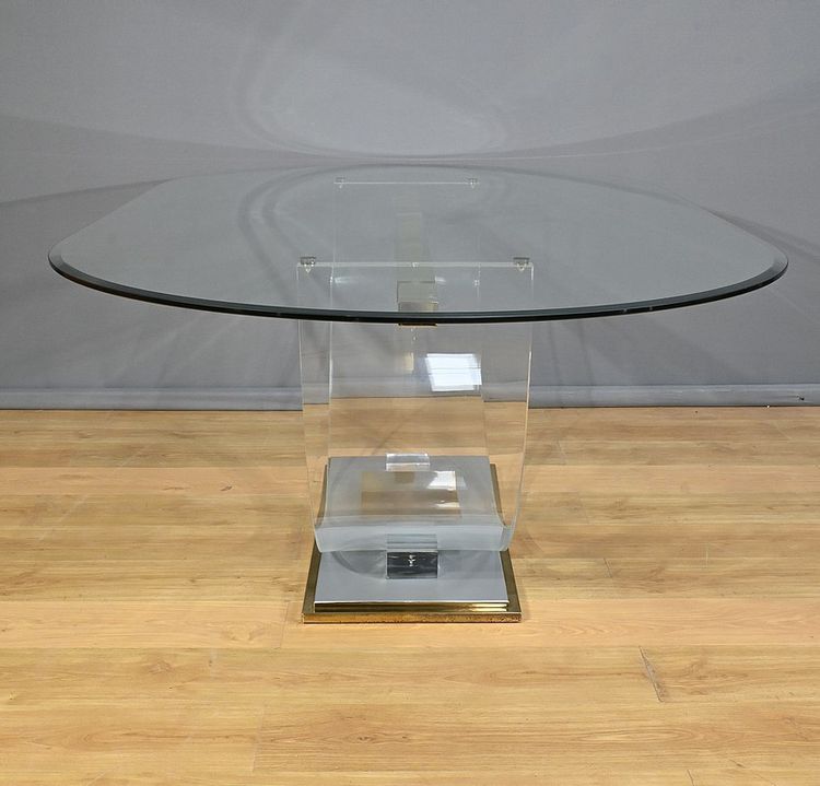 C. Hollis Jones Glass Table for Belgo Chrom – 1970