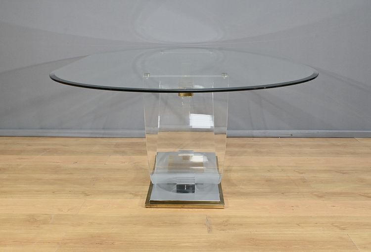 C. Hollis Jones Glass Table for Belgo Chrom – 1970