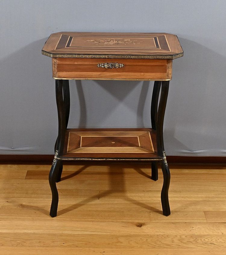 Marquetry Work Table, Napoleon III style – Late 19th century