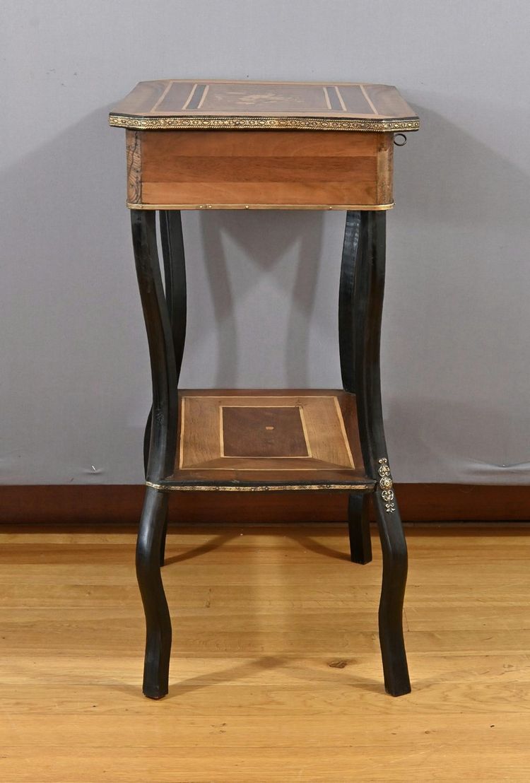 Marquetry Work Table, Napoleon III style – Late 19th century