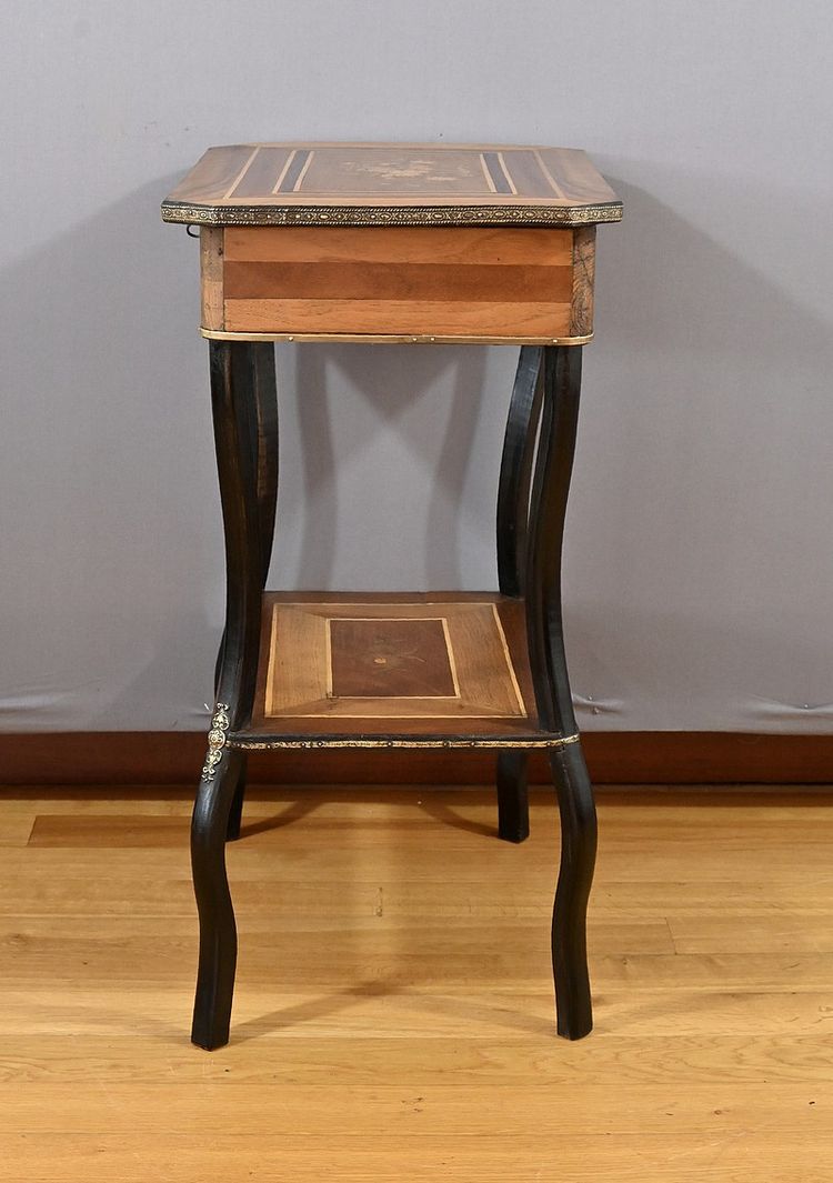 Marquetry Work Table, Napoleon III style – Late 19th century