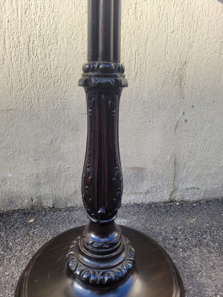 Stool with Hard Stone Marquetry Top, 19th Century