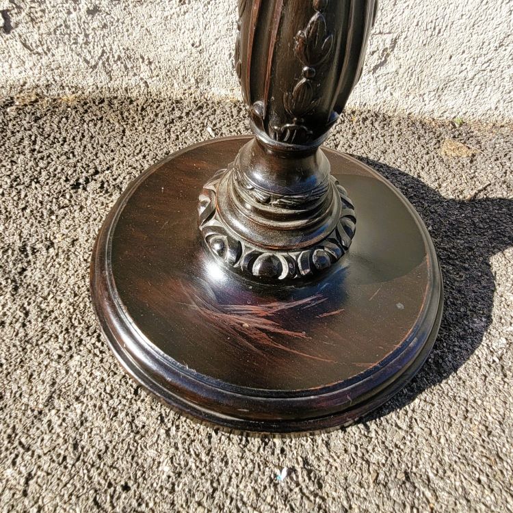 Stool with Hard Stone Marquetry Top, 19th Century