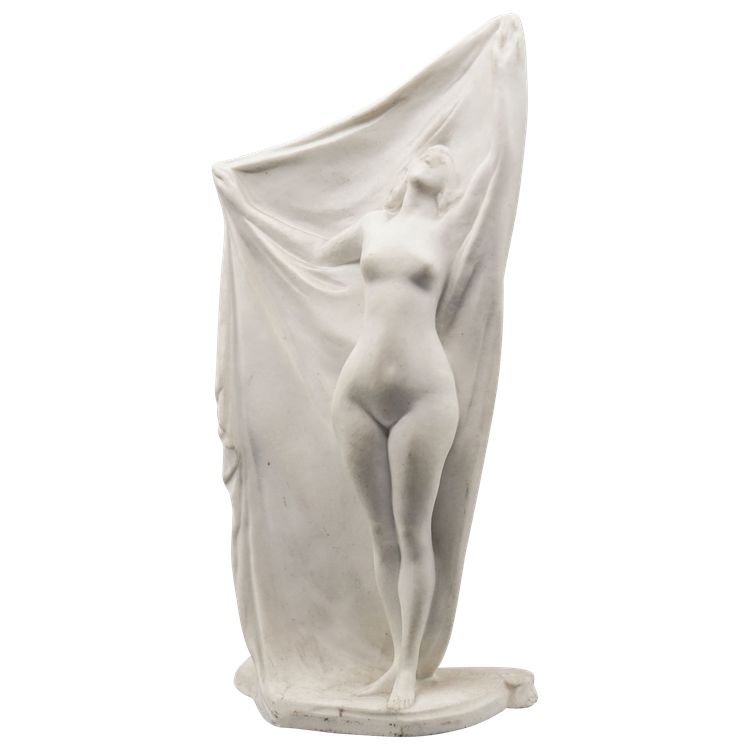 Théodore RIVIÉRE 1857-1912 Draped Nude, Biscuit