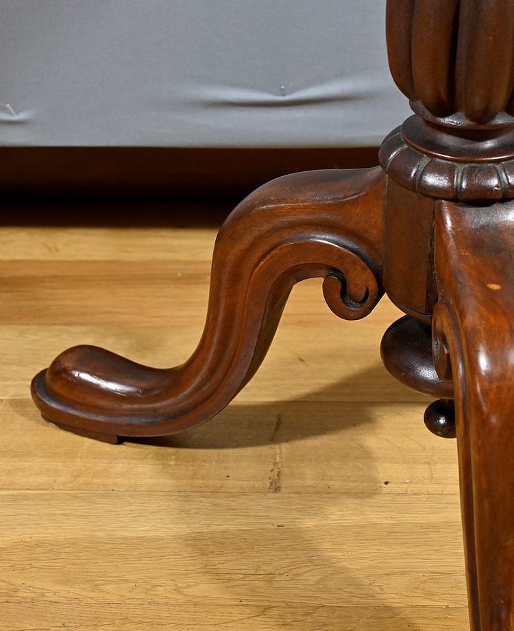 Mahogany Tripod Pedestal Table, Louis Philippe Style – 2nd Half of the 19th Century