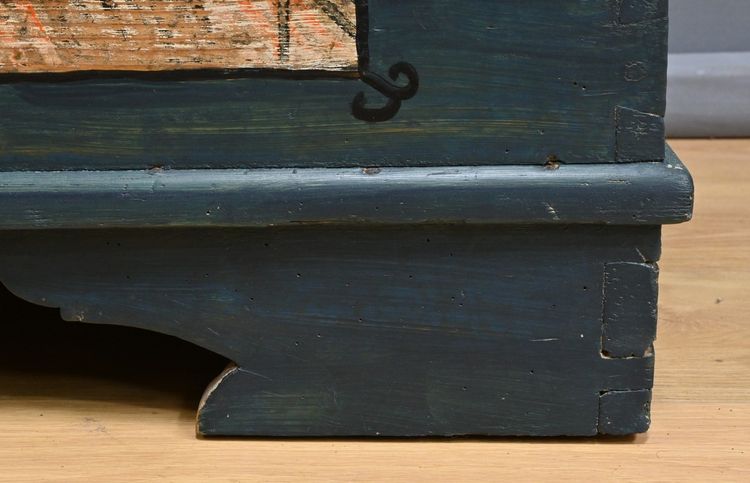 Painted Pine Chest, Eastern Europe – Late 19th Century