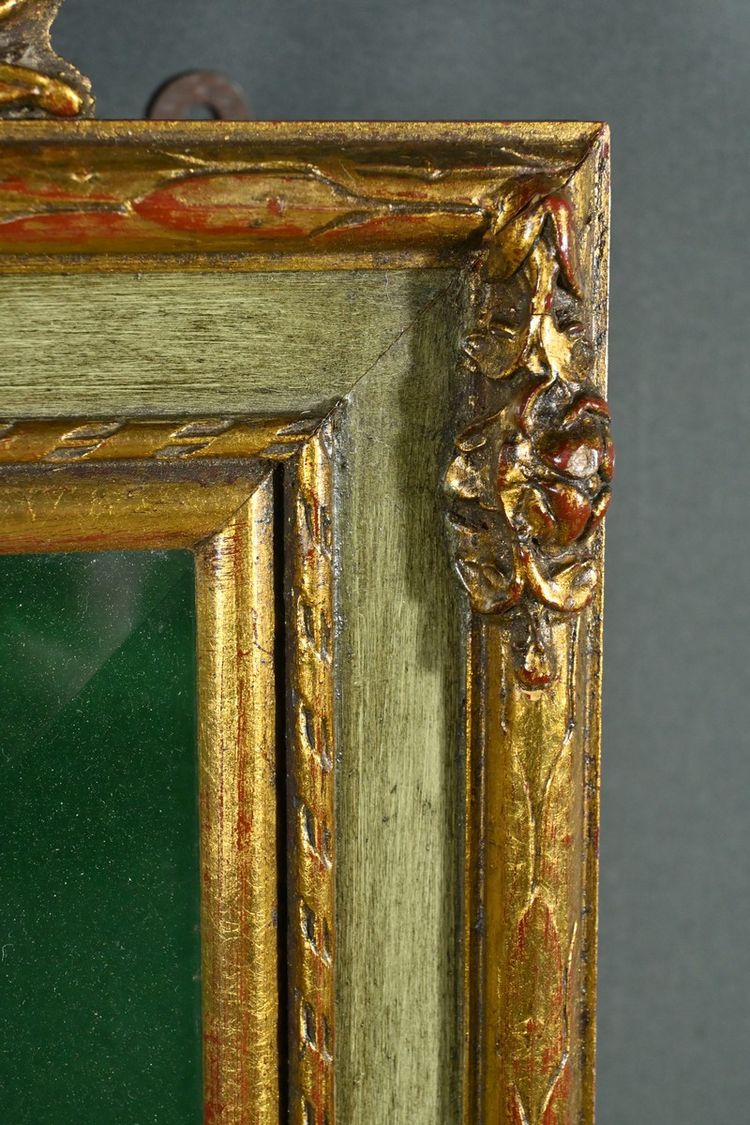 Gilded Wood Wall Display Case – Mid 20th Century