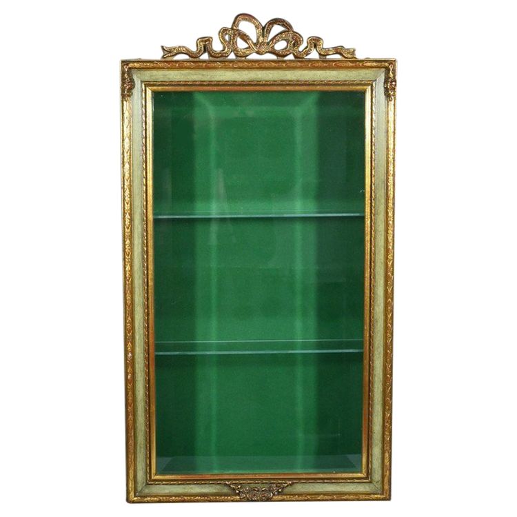 Gilded Wood Wall Display Case – Mid 20th Century