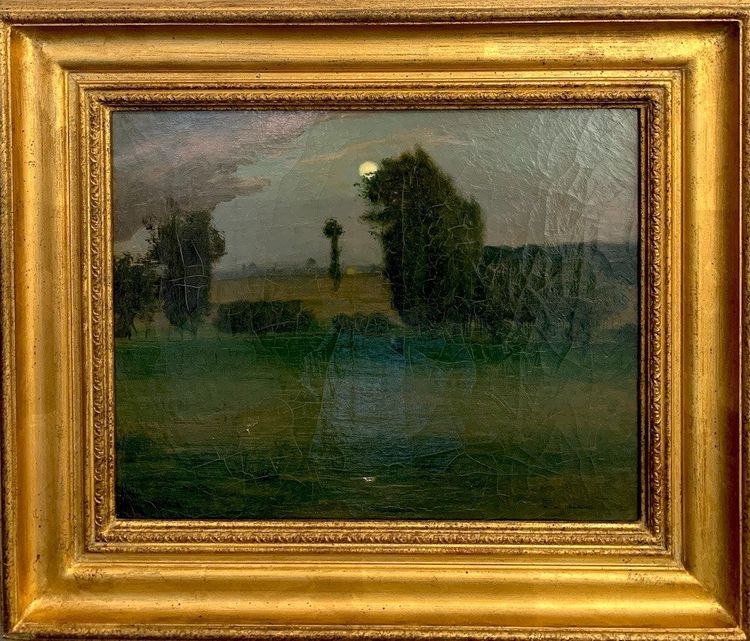 Raoul André Ulmann (1867-1941) "Moonlight over the countryside"