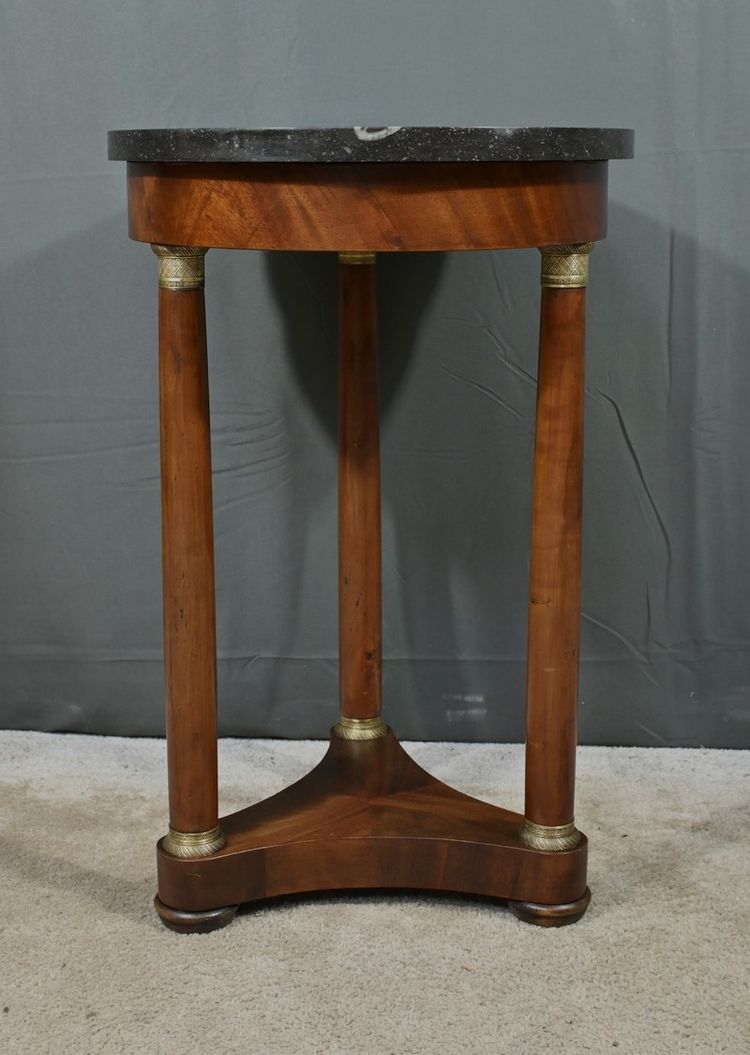 Tripod pedestal table in mahogany, Empire style – Early 20th century