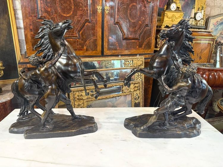 PAIR OF MARLY HORSES AFTER GUILLAUME COUSTOU