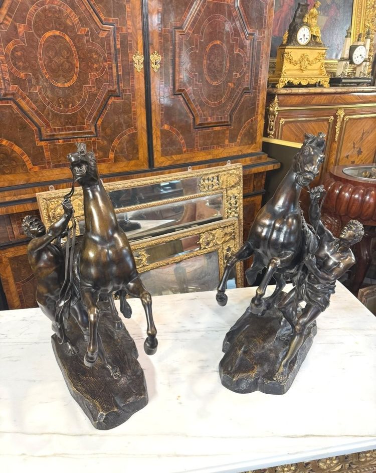 PAIR OF MARLY HORSES AFTER GUILLAUME COUSTOU