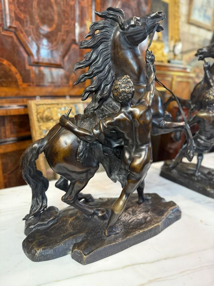 PAIR OF MARLY HORSES AFTER GUILLAUME COUSTOU