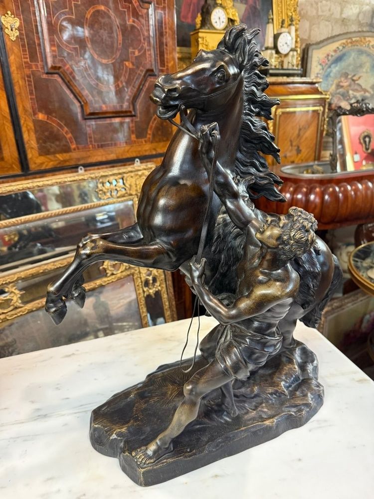 PAIR OF MARLY HORSES AFTER GUILLAUME COUSTOU