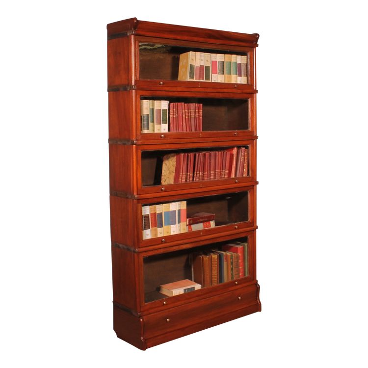 Globe Wernicke Mahogany Bookcase Of 5 Elements With A Drawer