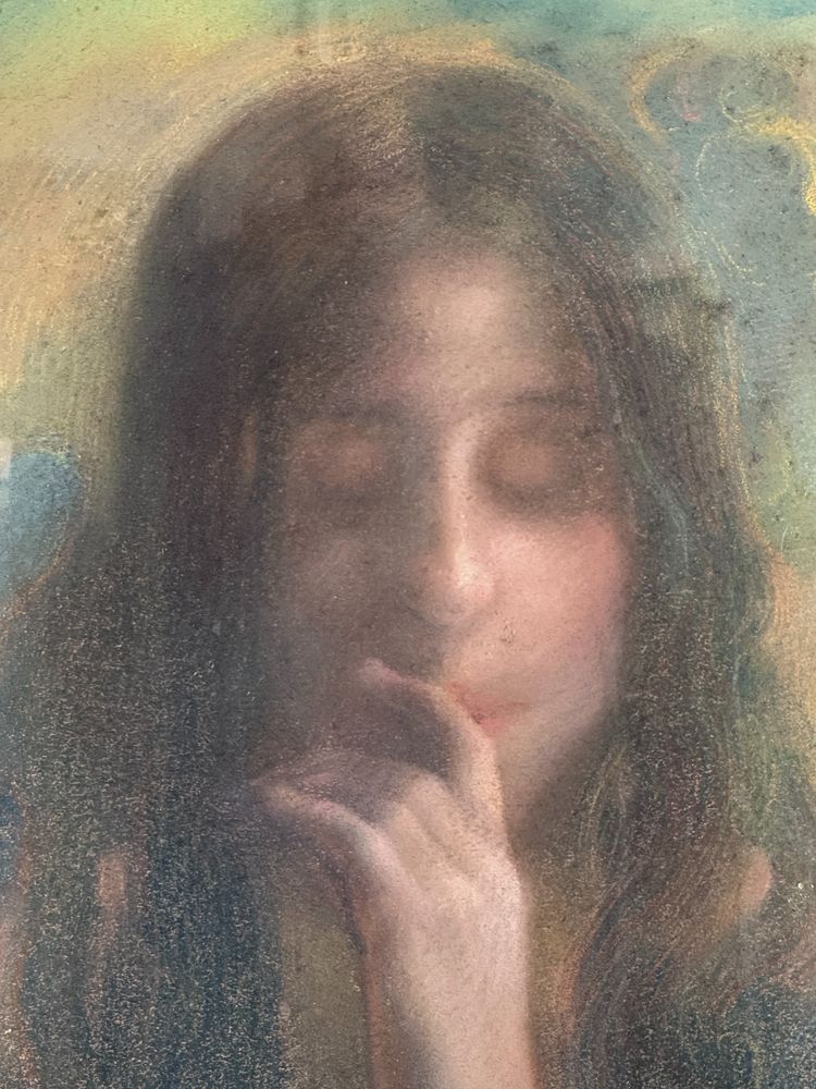 Léon Dax (active in the 19th century) Symbolist School - The Silence, Circa 1890