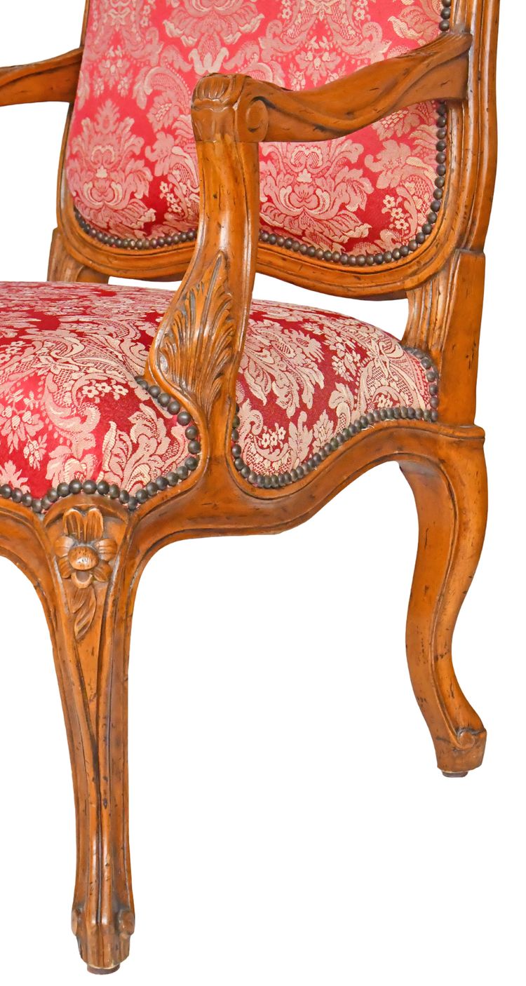 Pair of Louis XV style cabriolet armchairs