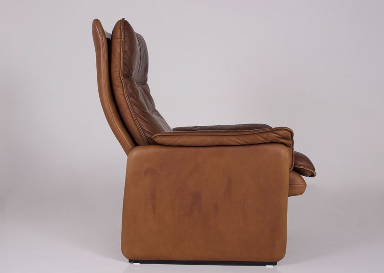 Fauteuil et Ottoman en cuir de Sede DS-50