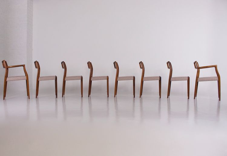 8 Rosewood chairs by Niels Otto Moller.