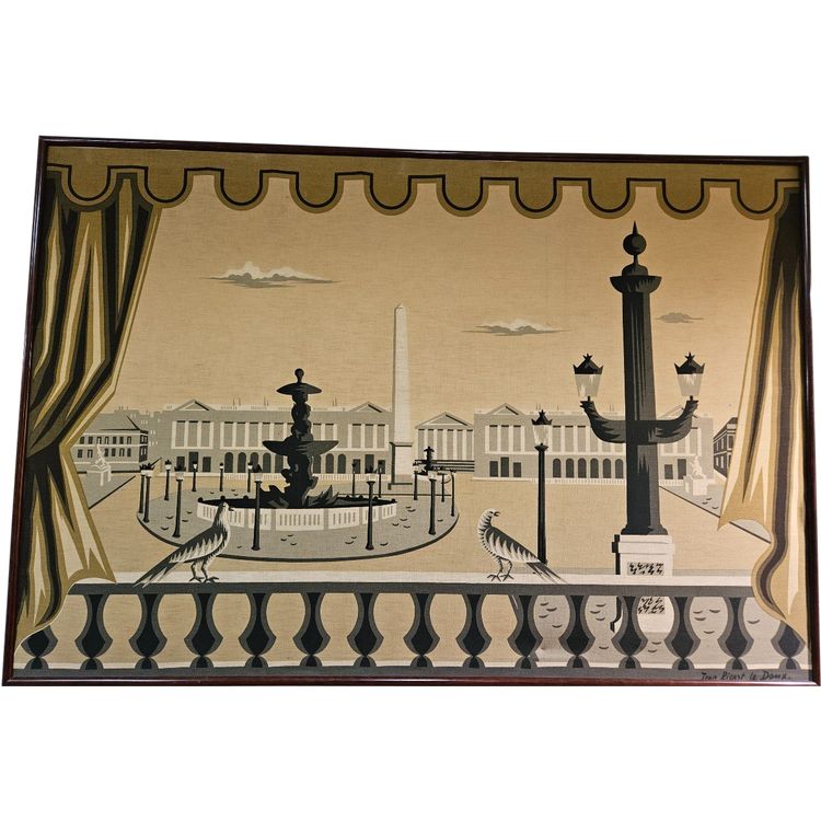 Jean Picart Le Doux Tapestry - Place De La Concorde - 1950s -