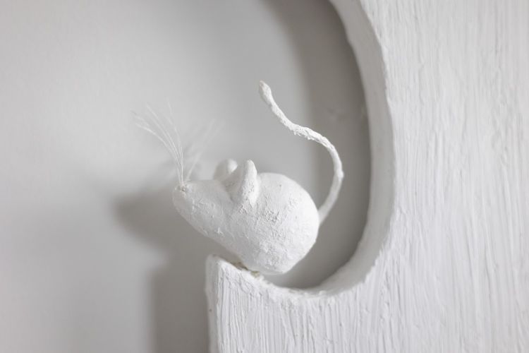 Plaster mirror. Small series artist's work. LS62541609M