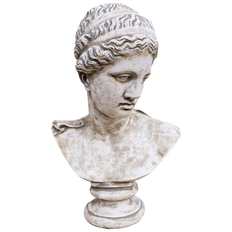 Neoclassical Cast Bust of a Goddess in Plaster, Early 20th Century