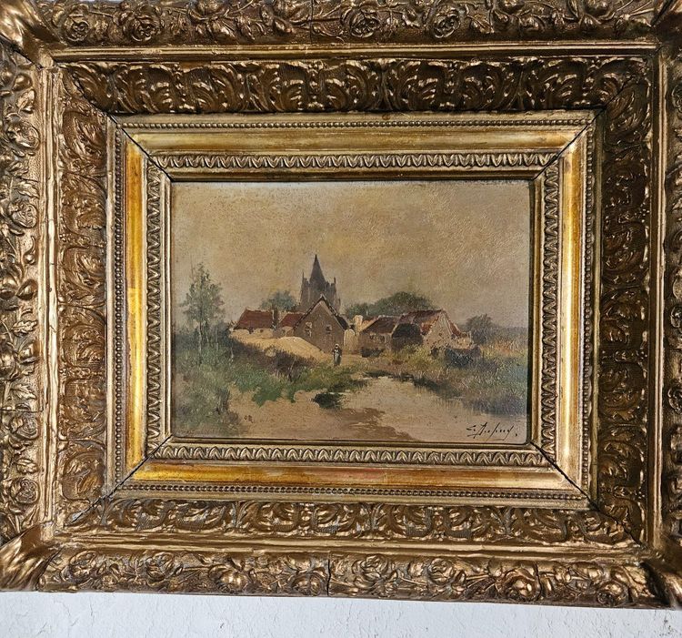 Pair of Paintings by the Painter Eugène Galien Laloue - Signed Léon Dupuy. 19th century.