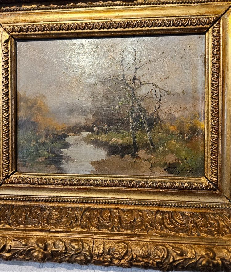 Pair of Paintings by the Painter Eugène Galien Laloue - Signed Léon Dupuy. 19th century.