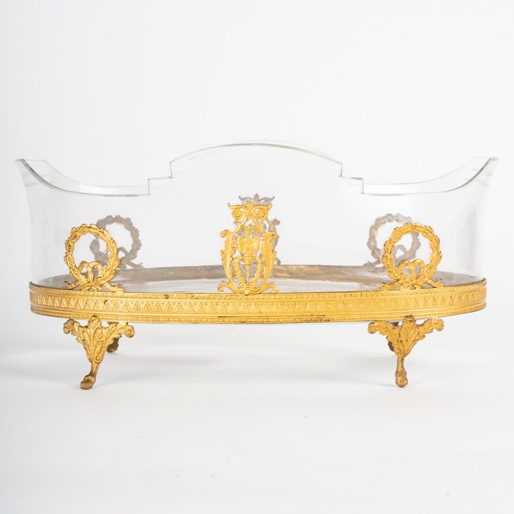 A crystal cup with gilt bronze trim, late 19th century