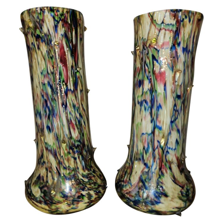 Pair of Clichy / Legras Vases - Early 20th century.