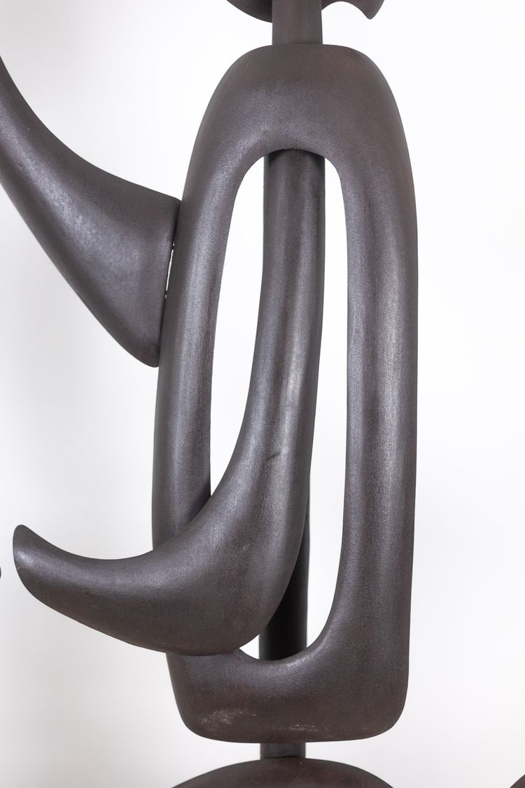 Antonine de Saint Pierre. Curved metal sculpture. Contemporary work. LS62278160