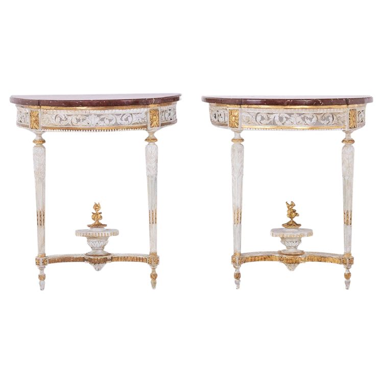 Malot. Pair of lacquered consoles from the Louis XVI period. Circa 1780. LS51701809P