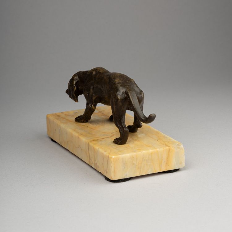 Small Bronze Depicting a Hunting Dog, 19th Century