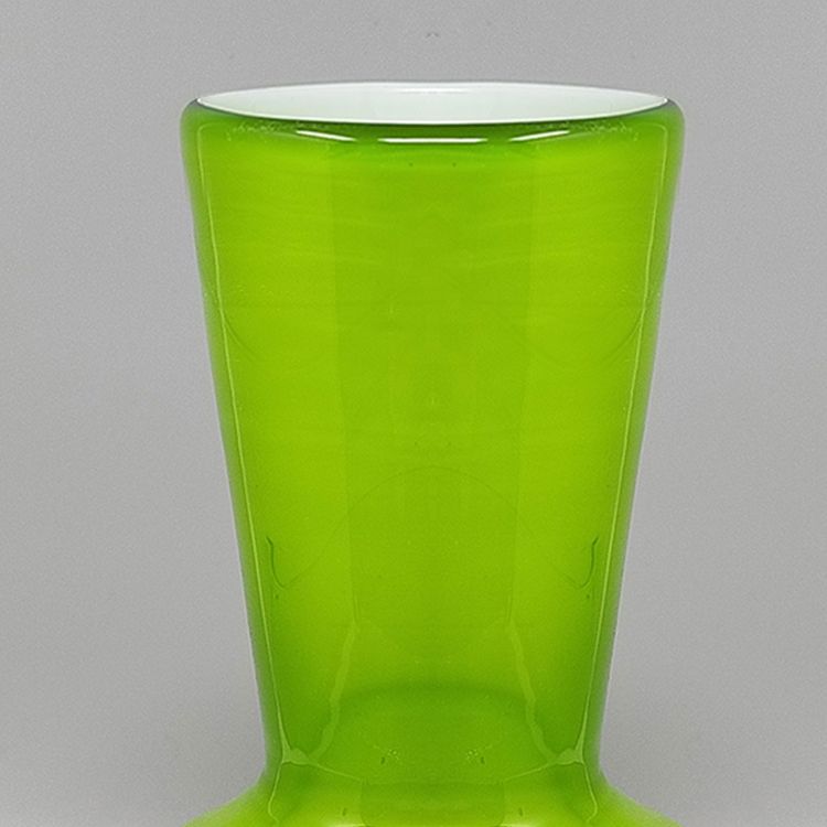 1970s Gorgeous Green Vase by Ind. Vetraria Valdarnese. Made in Italy