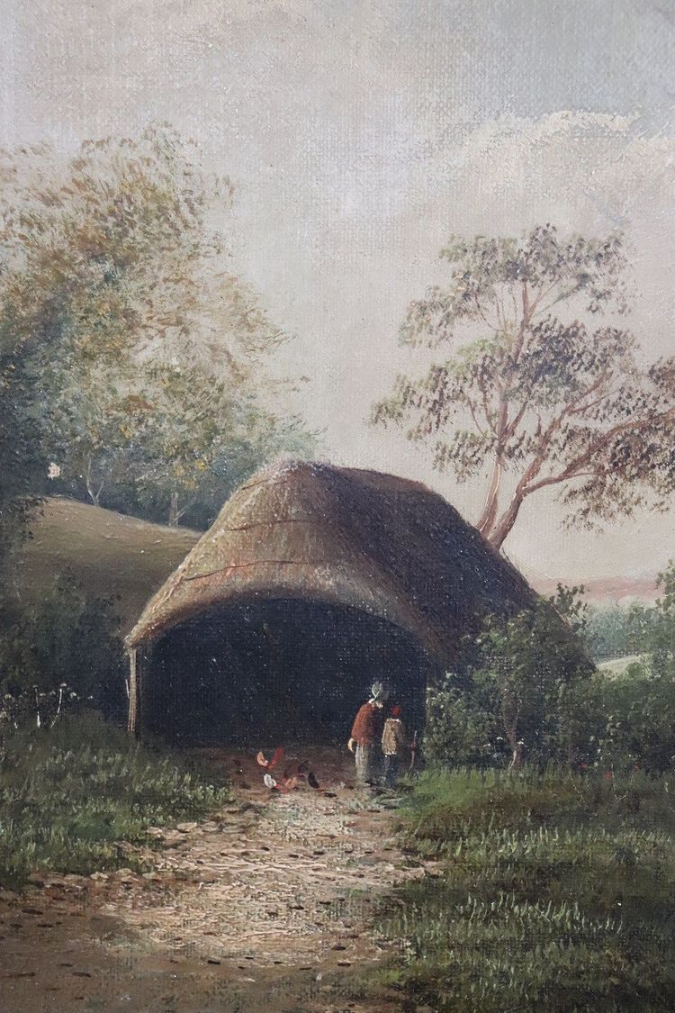 English Landscape, Oil Painting on Canvas, Late 19th Century