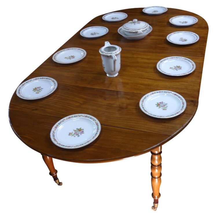 Louis-Philippe table in blond mahogany, 210 cm