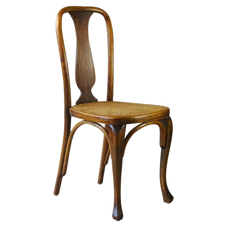 KOHN chair No. 529 from 1913, caned bistro chair with "Loos feet"