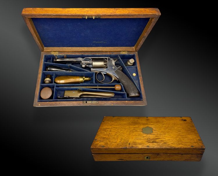 Adams’ Patent revolver case, Trulock & Harris England, 19th century