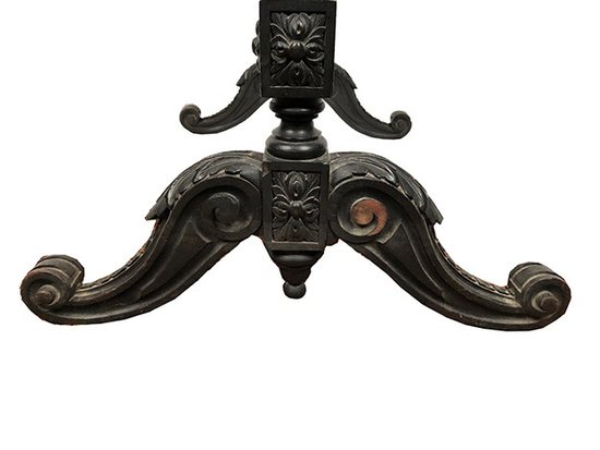 Blackened wood mantelpiece richly carved, Napoleon III