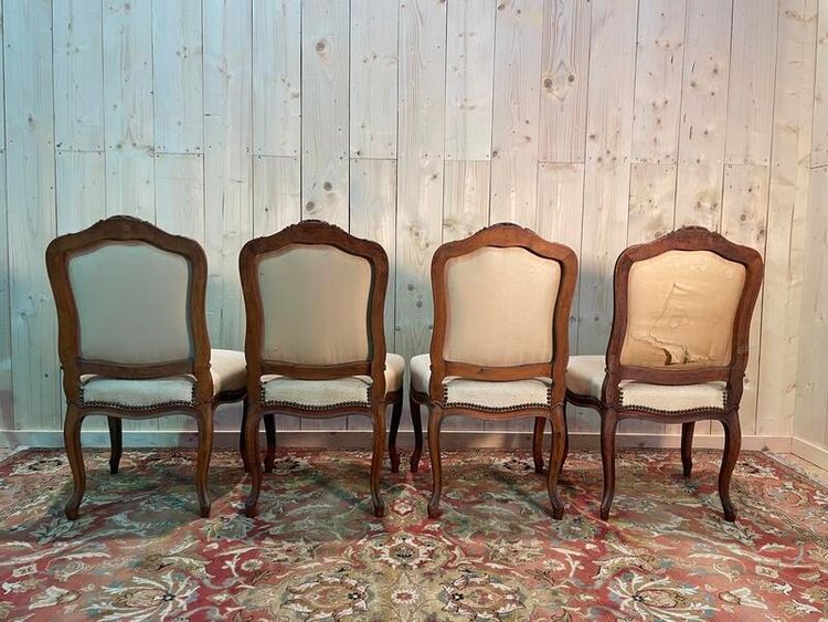 Suite of 4 Louis XV style chairs